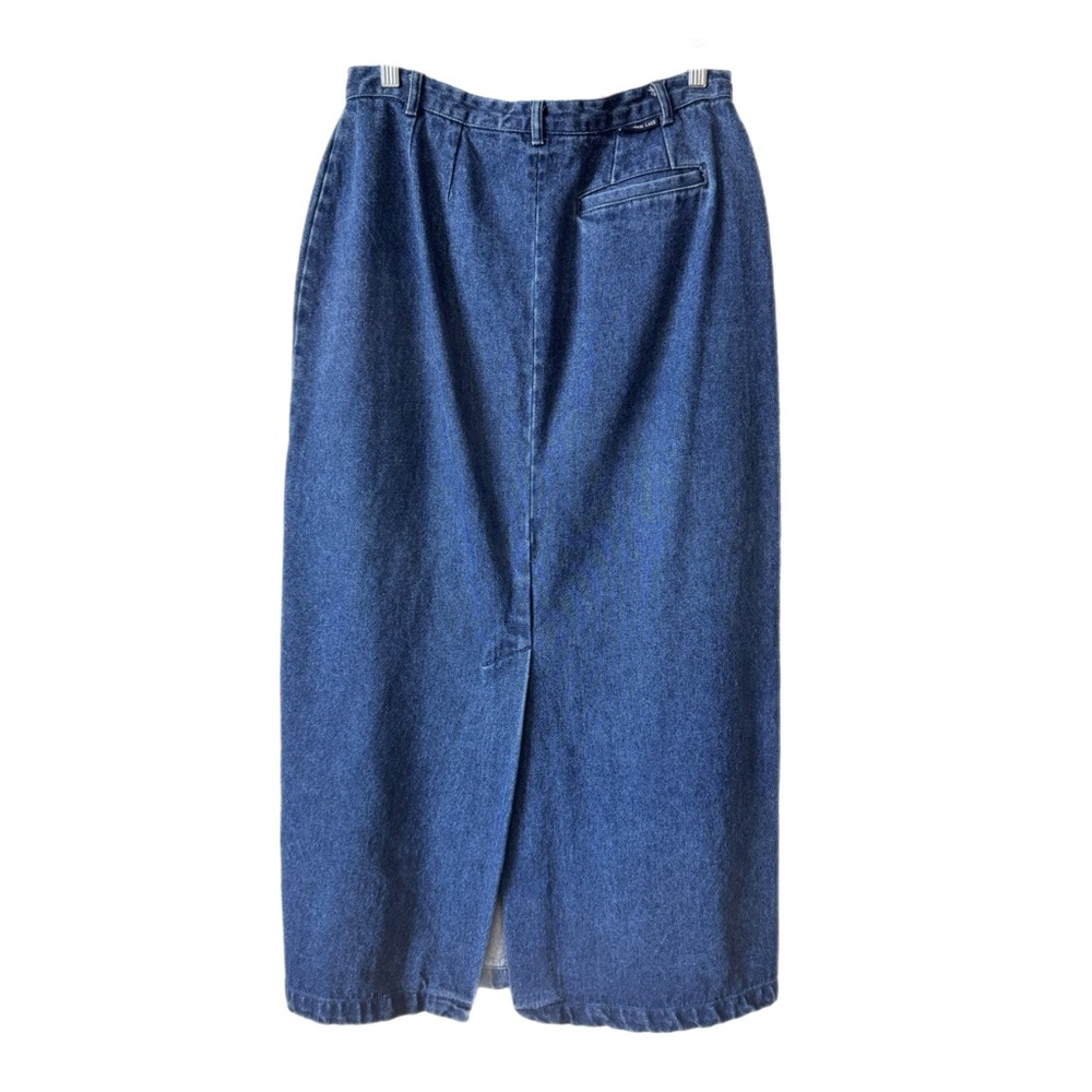 Vintage Denim Midi Skirt Sz 12 - Picture 2 of 5